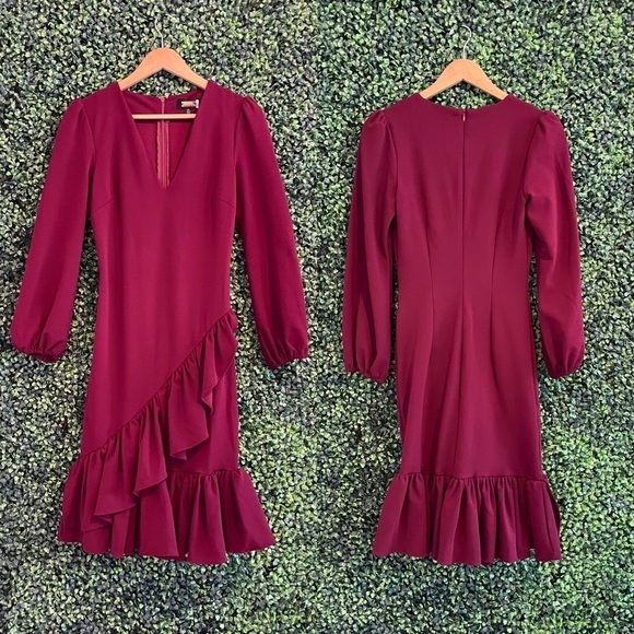 Alexia Admor Red Ruffle Dress - Picture 2 of 6